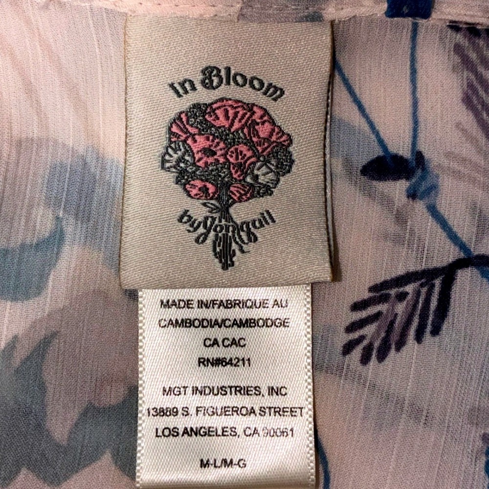 In Bloom by Jonquil Sheer Floral Midi Robe Women Size M/L (NO BELT)‎ - Picture 4 of 9